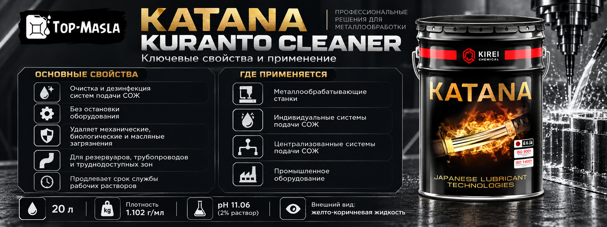 KATANA KURANTO CLEANER характеристики и применение