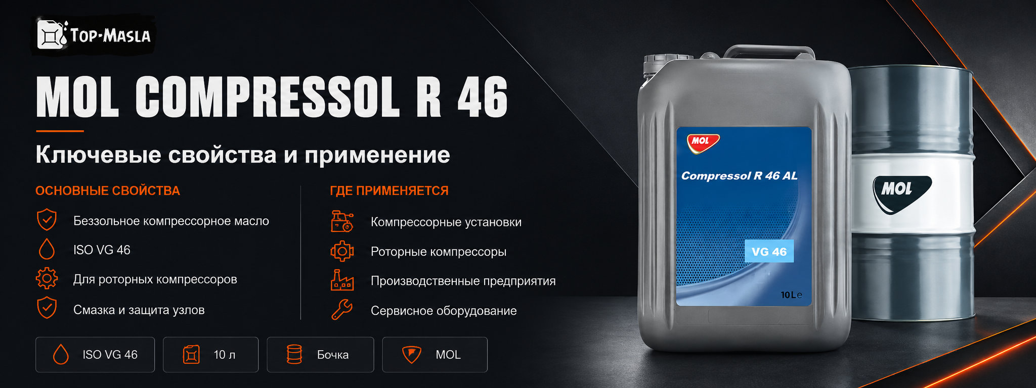 MOL Compressol R 46 характеристики и применение