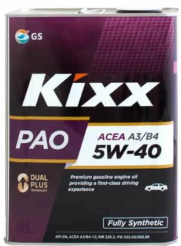 Моторное масло Kixx PAO А3/В4 5W-40 Моторное масло Kixx PAO А3/В4 5W-40