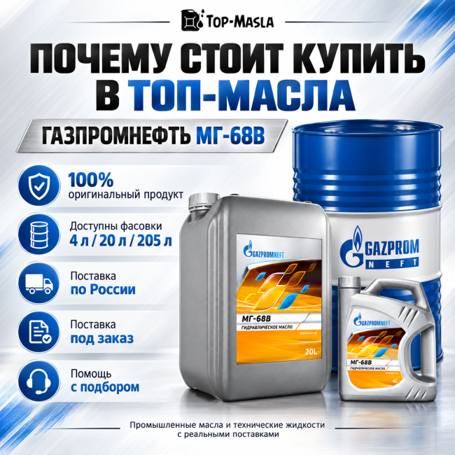 Гидравлическое масло Газпромнефть МГ-68В