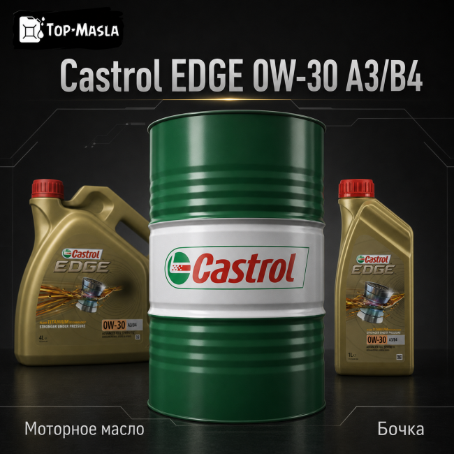 Моторное масло Castrol EDGE 0W-30 A3/B4 Моторное масло Castrol EDGE 0W-30 A3/B4