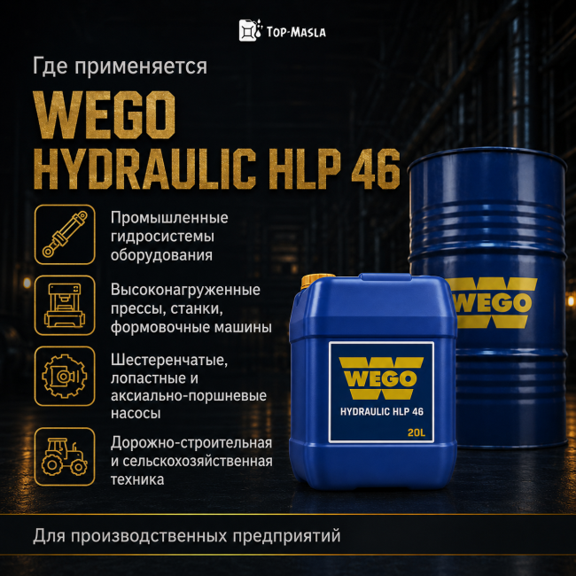 Гидравлическое масло WEGO Hydraulic HLP 46
