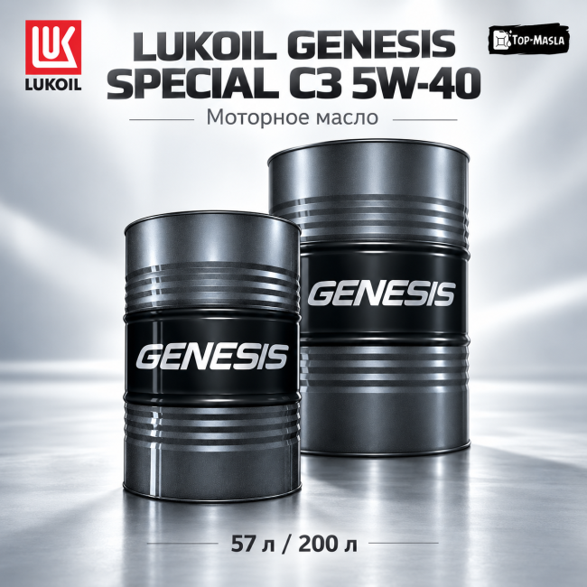 Моторное масло LUKOIL GENESIS SPECIAL С3 5W-40 Моторное масло LUKOIL GENESIS SPECIAL С3 5W-40
