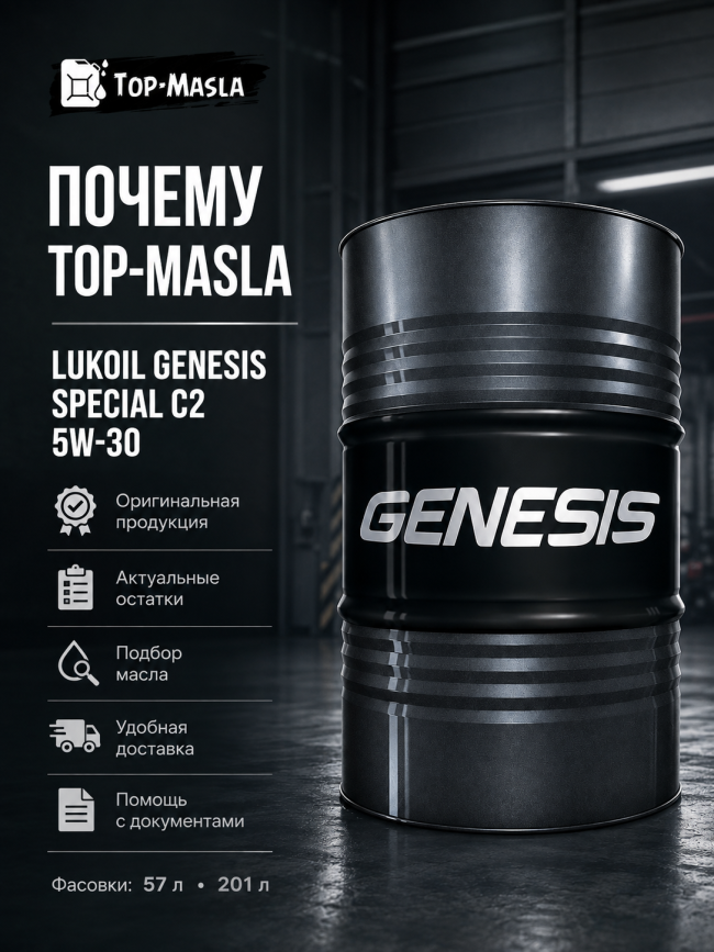 Моторное масло LUKOIL GENESIS SPECIAL С2 5W-30 Моторное масло LUKOIL GENESIS SPECIAL С2 5W-30