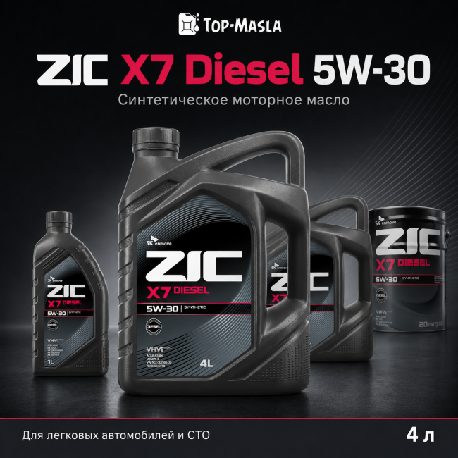 Моторное масло ZIC X7 Diesel 5W-30 Моторное масло ZIC X7 Diesel 5W-30
