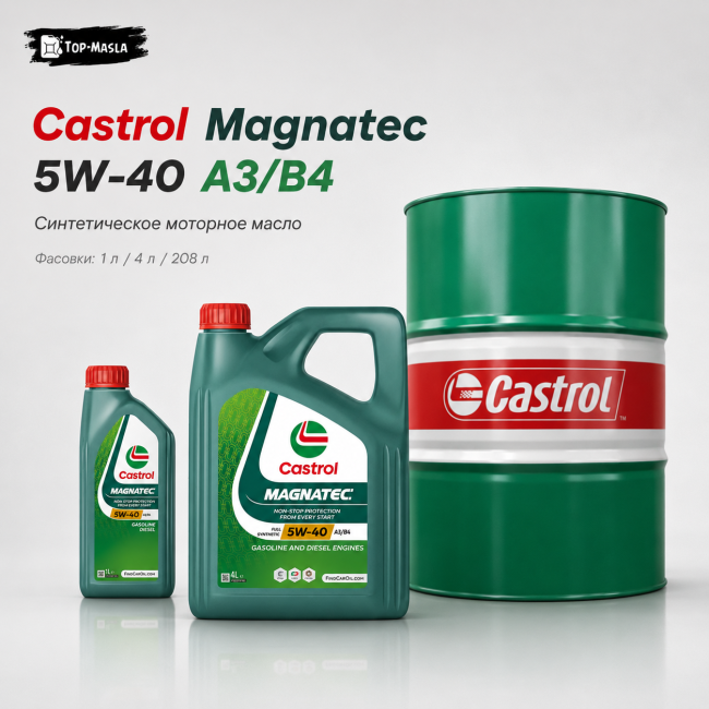 Моторное масло Castrol Magnatec 5W-40 A3/B4 Моторное масло Castrol Magnatec 5W-40 A3/B4