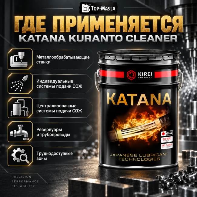 Смазочно-охлаждающая жидкость KATANA KURANTO CLEANER Смазочно-охлаждающая жидкость KATANA KURANTO CLEANER