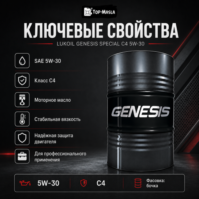 Моторное масло ЛУКОЙЛ GENESIS SPECIAL C4 5W-30 Моторное масло ЛУКОЙЛ GENESIS SPECIAL C4 5W-30
