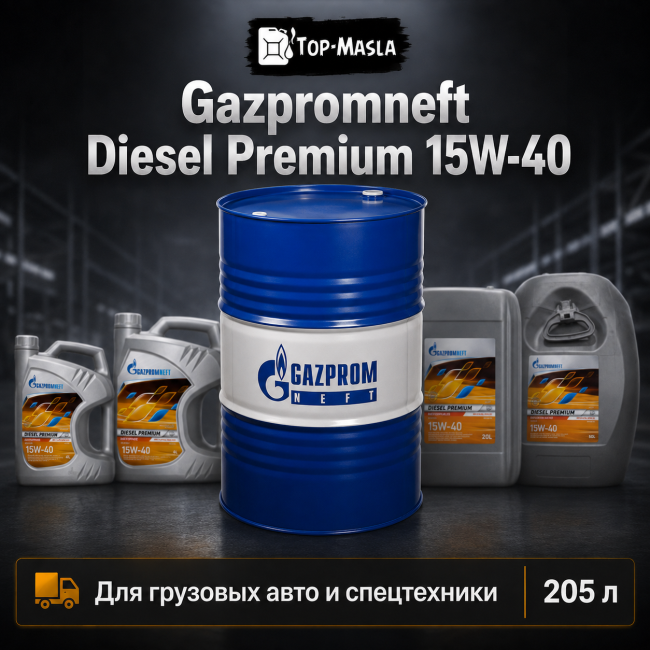 Моторное масло Gazpromneft Diesel Premium 15W-40