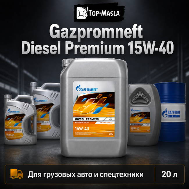 Моторное масло Gazpromneft Diesel Premium 15W-40