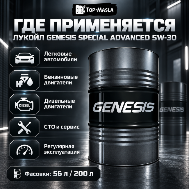 Моторное масло ЛУКОЙЛ GENESIS SPECIAL ADVANCED 5W-30 Моторное масло ЛУКОЙЛ GENESIS SPECIAL ADVANCED 5W-30
