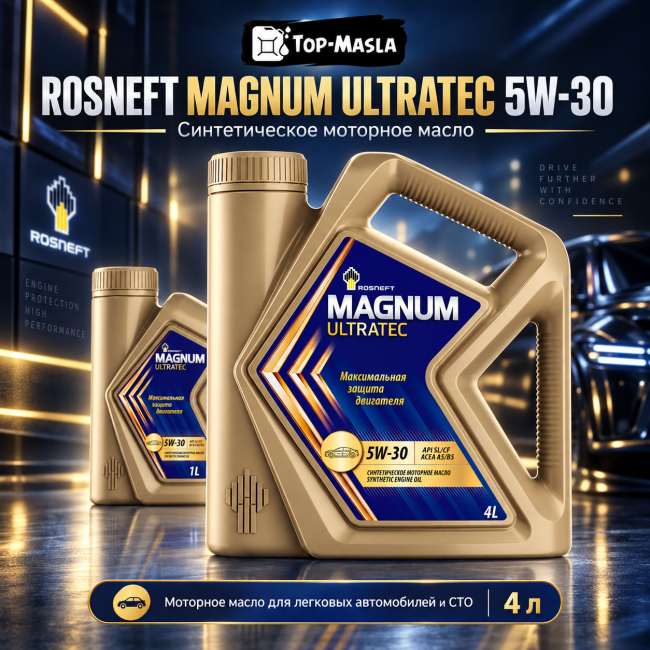 Моторное масло ROSNEFT Magnum Ultratec 5W-30