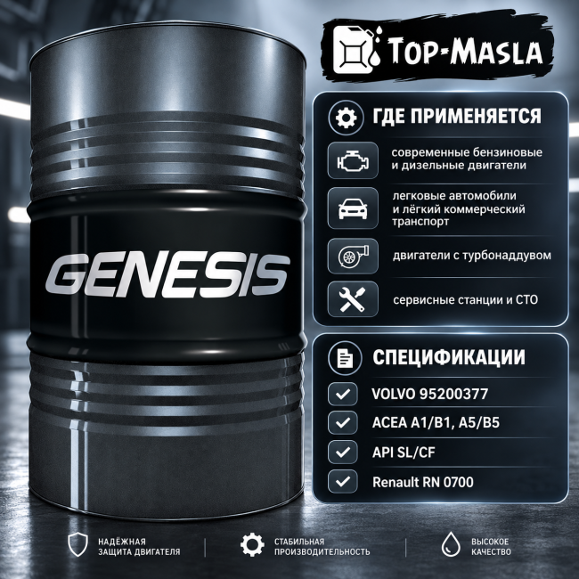 Моторное масло LUKOIL GENESIS SPECIAL A5/В5 0W-30 Моторное масло LUKOIL GENESIS SPECIAL A5/В5 0W-30