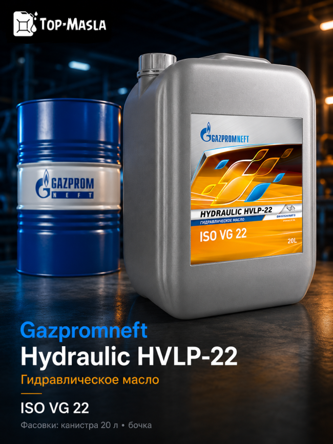 Гидравлическое масло Gazpromneft Hydraulic HVLP-22 Гидравлическое масло Gazpromneft Hydraulic HVLP-22