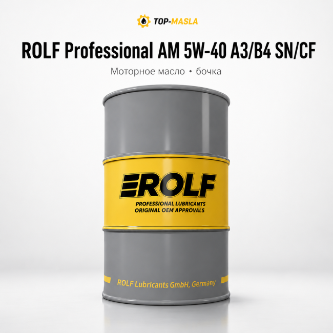 Моторное масло Rolf Professional AM 5W-40 A3/B4 SN/CF Моторное масло Rolf Professional AM 5W-40 A3/B4 SN/CF