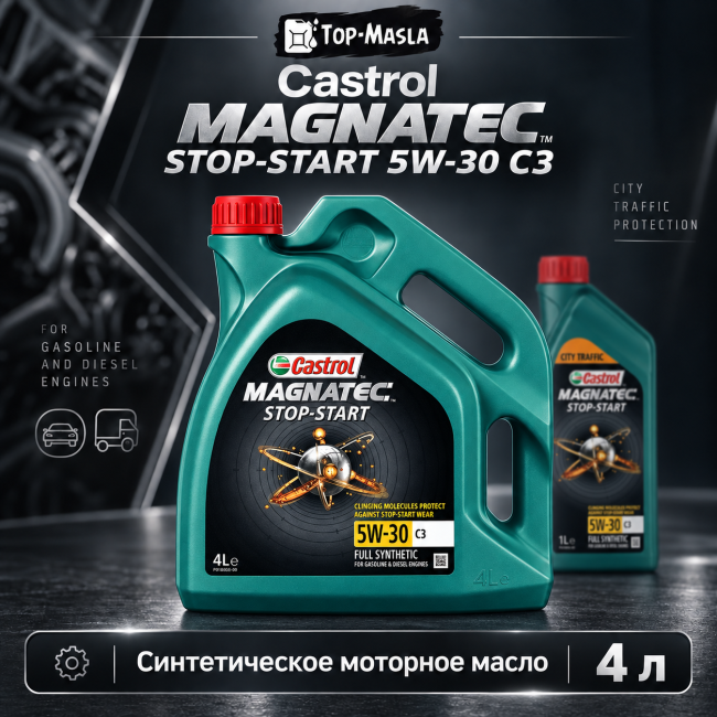 Моторное масло Castrol Magnatec Stop-Start 5W-30 C3 Моторное масло Castrol Magnatec Stop-Start 5W-30 C3