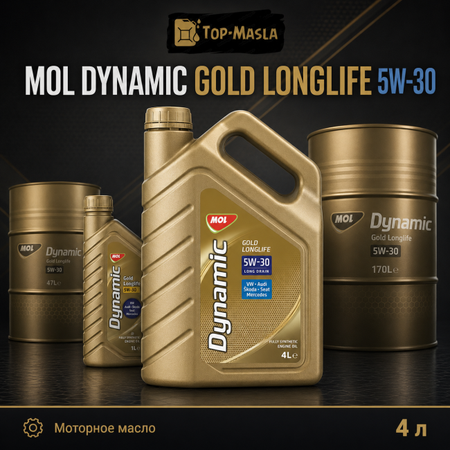 Моторное масло MOL Dynamic Gold Longlife 5W-30 Моторное масло MOL Dynamic Gold Longlife 5W-30