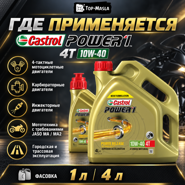 Моторное масло Castrol Power 1 4T 10W-40 