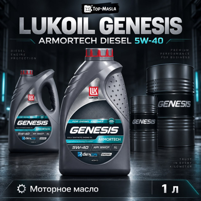 Моторное масло LUKOIL GENESIS ARMORTECH DIESEL 5W-40 Моторное масло LUKOIL GENESIS ARMORTECH DIESEL 5W-40