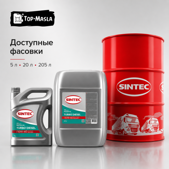 Моторное масло Sintec Turbo Diesel 10W-40 CF-4/SJ Моторное масло Sintec Turbo Diesel 10W-40 CF-4/SJ