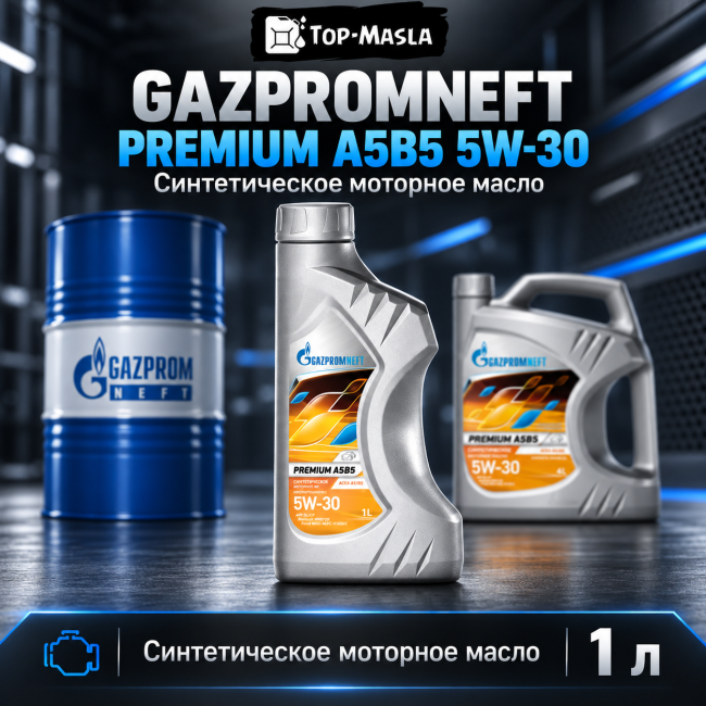 Моторное масло Gazpromneft Premium A5B5 5W-30 Моторное масло Gazpromneft Premium A5B5 5W-30