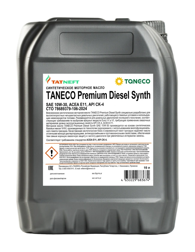 Моторное масло TANECO Premium Diesel Synth SAE 10W-30 Моторное масло TANECO Premium Diesel Synth SAE 10W-30