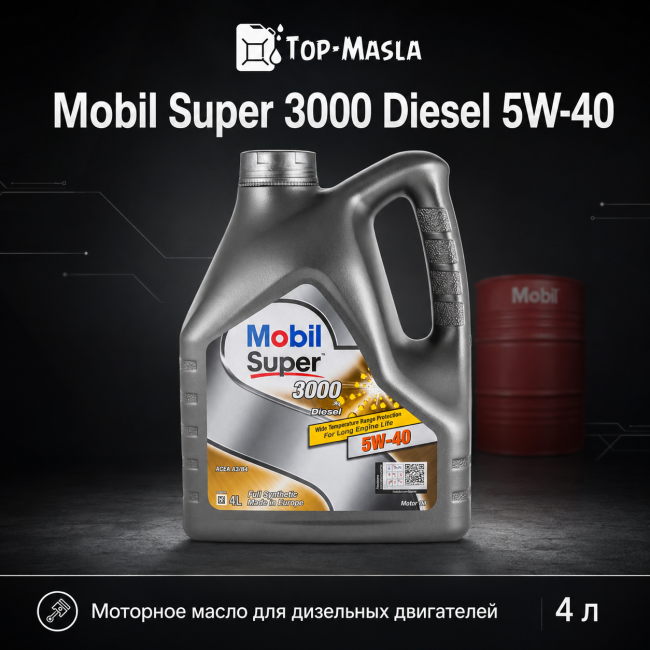 Моторное масло Mobil Super 3000 X1 DIESEL 5W-40